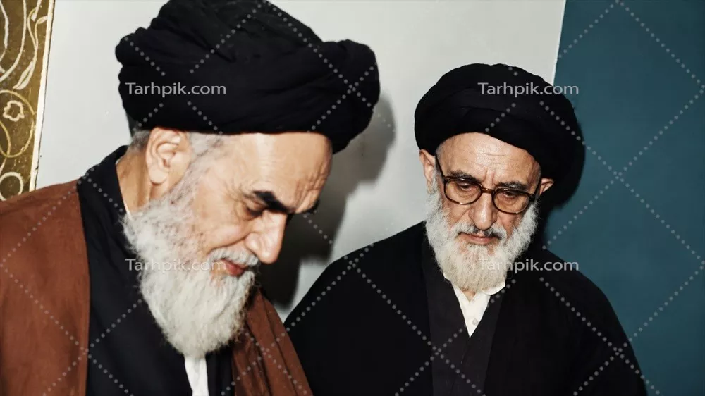 عکس امام و آیت الله سید محمود طالقانی
