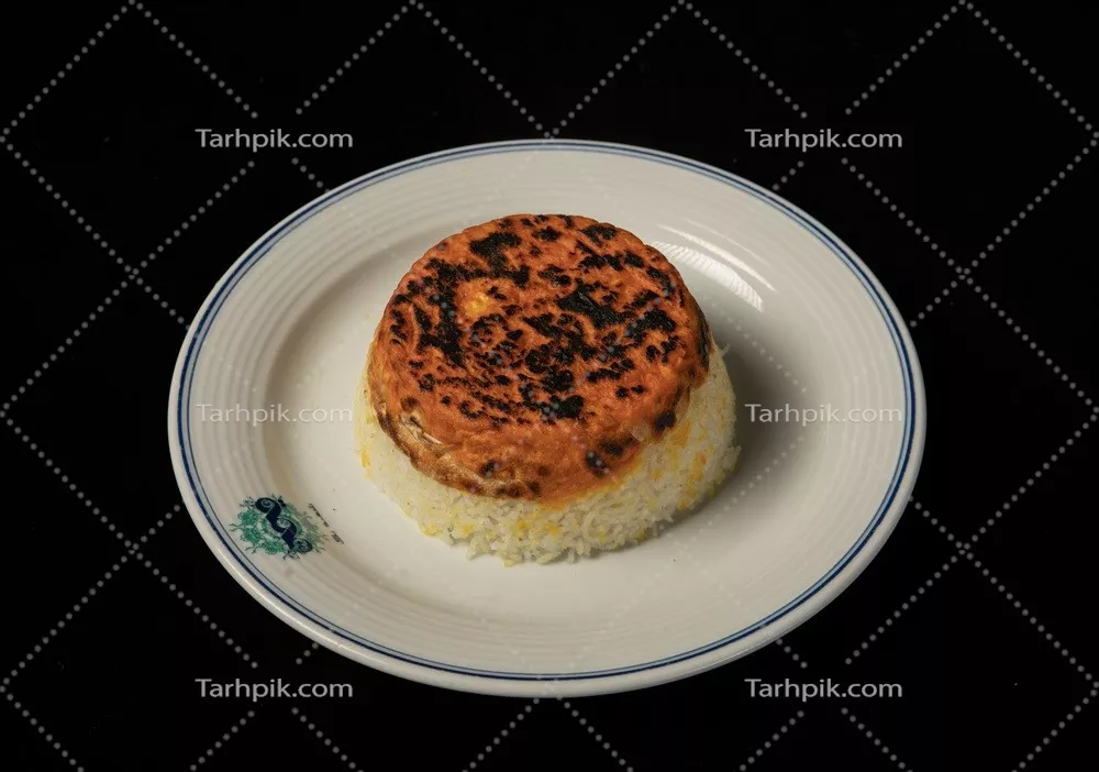عکس برنج کته داخل بشقاب