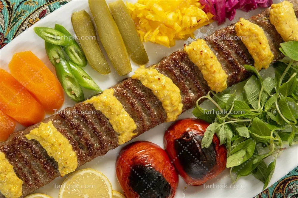عکس کباب نگینی خوشمزه و ساده
