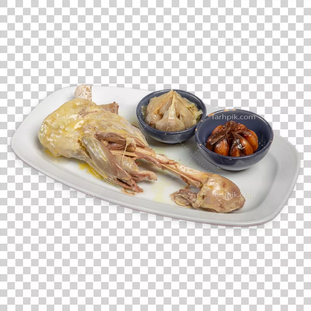 عکس دوربری چلو ماهیچه با سیر و ترشی