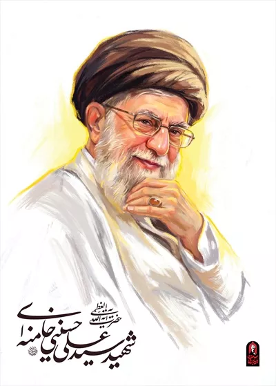 عکس گرافیکی شهید سید علی خامنه ای