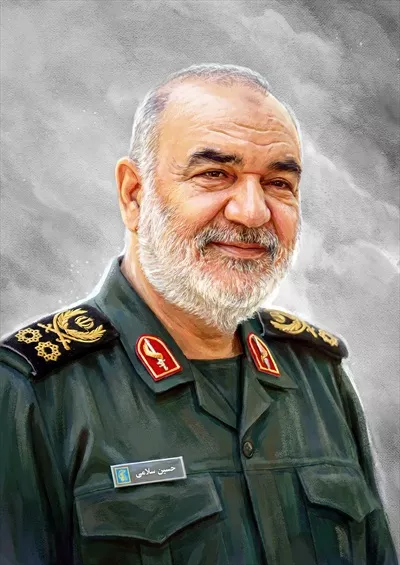 عکس سردار سلامی: فرمانده قهرمان سپاه پاسداران انقلاب اسلامی ایران