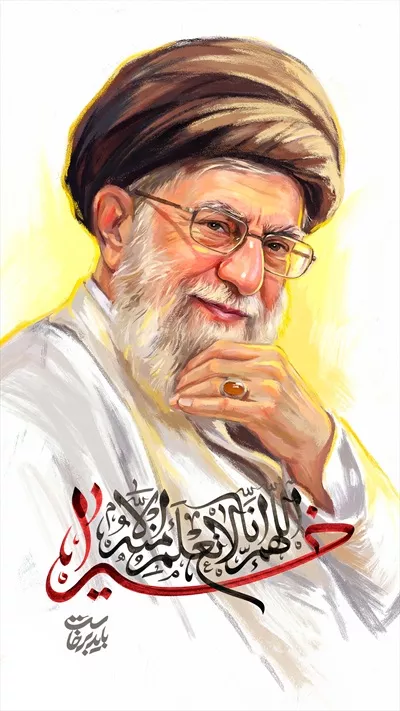 طرح عکس گرافیکی رهبر شهید مناسب استوری اینستاگرام