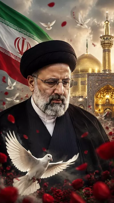 عکس شهید ابراهیم رئیسی: رییس جمهوری مجاهد و شهید
