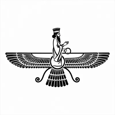 عکس فروهر: نماد ایرانی و اصول اخلاقی در فرهنگ باستانی ایران