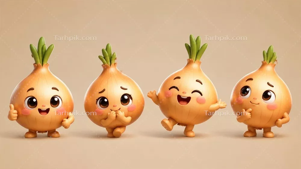 عکس شخصیت کارتونی پیاز: جاذبهها و ویژگیهای انیمیشنی آن