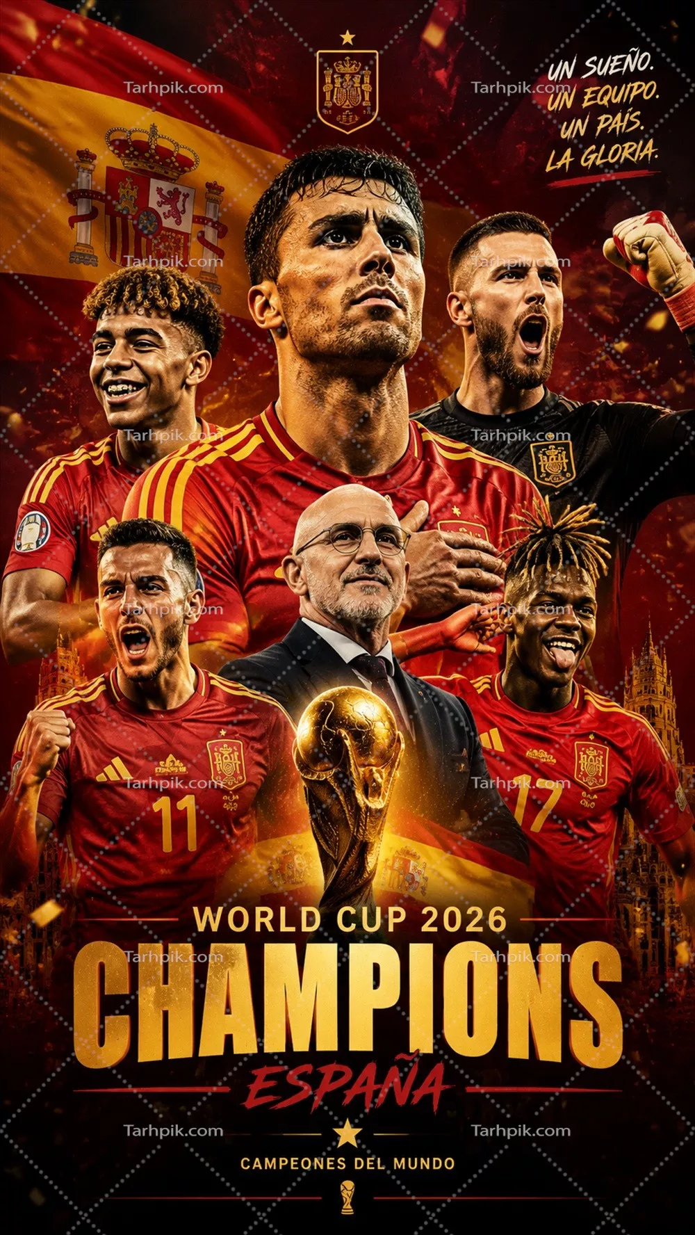 عکس پوستر قرمان جام جهانی 2026:تیم ملی اسپانیا