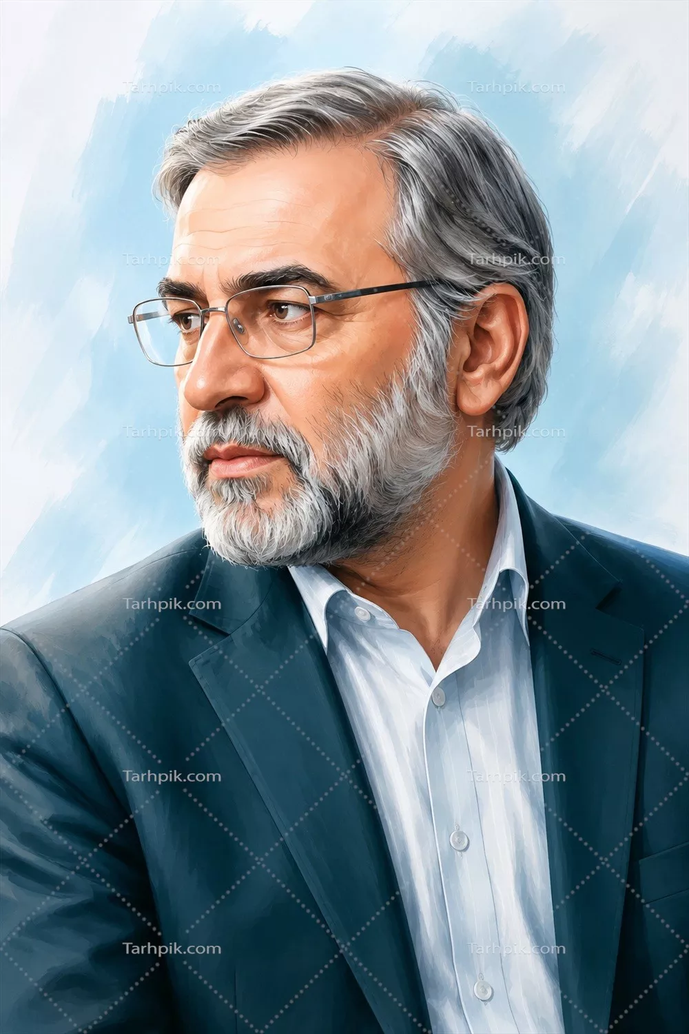 عکس نقاشی شهید فخریزاده: یادبودی از شخصیتهای علمی و هستهای ایران
