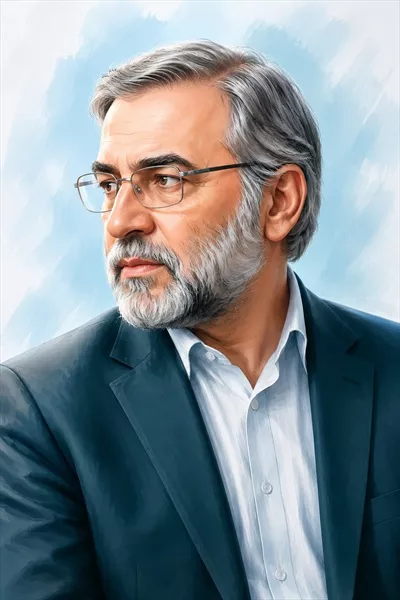 عکس نقاشی شهید فخریزاده: یادبودی از شخصیتهای علمی و هستهای ایران