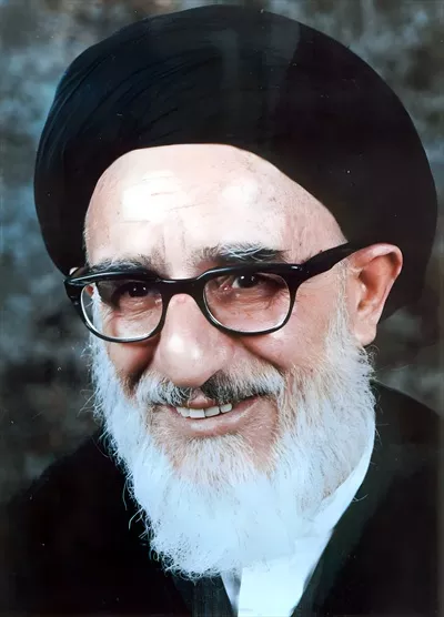 عکس با کیفیت خندان آیت الله طالقانی