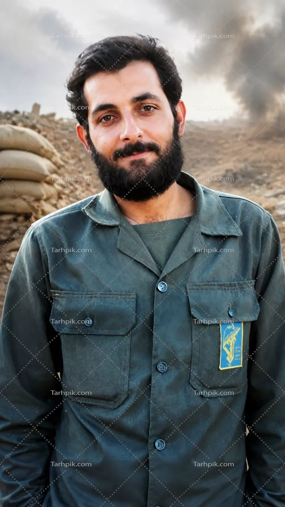 عکس شهید باکری در جبهه جنگ