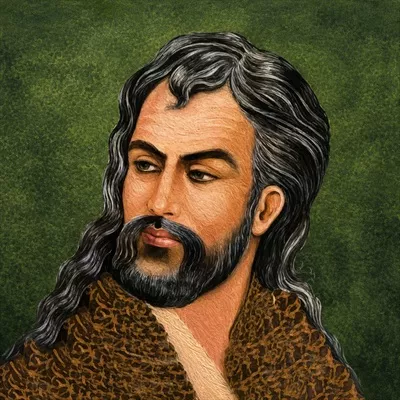 عکس نقاشی چهره لسان الغیب حافظ شیرازی
