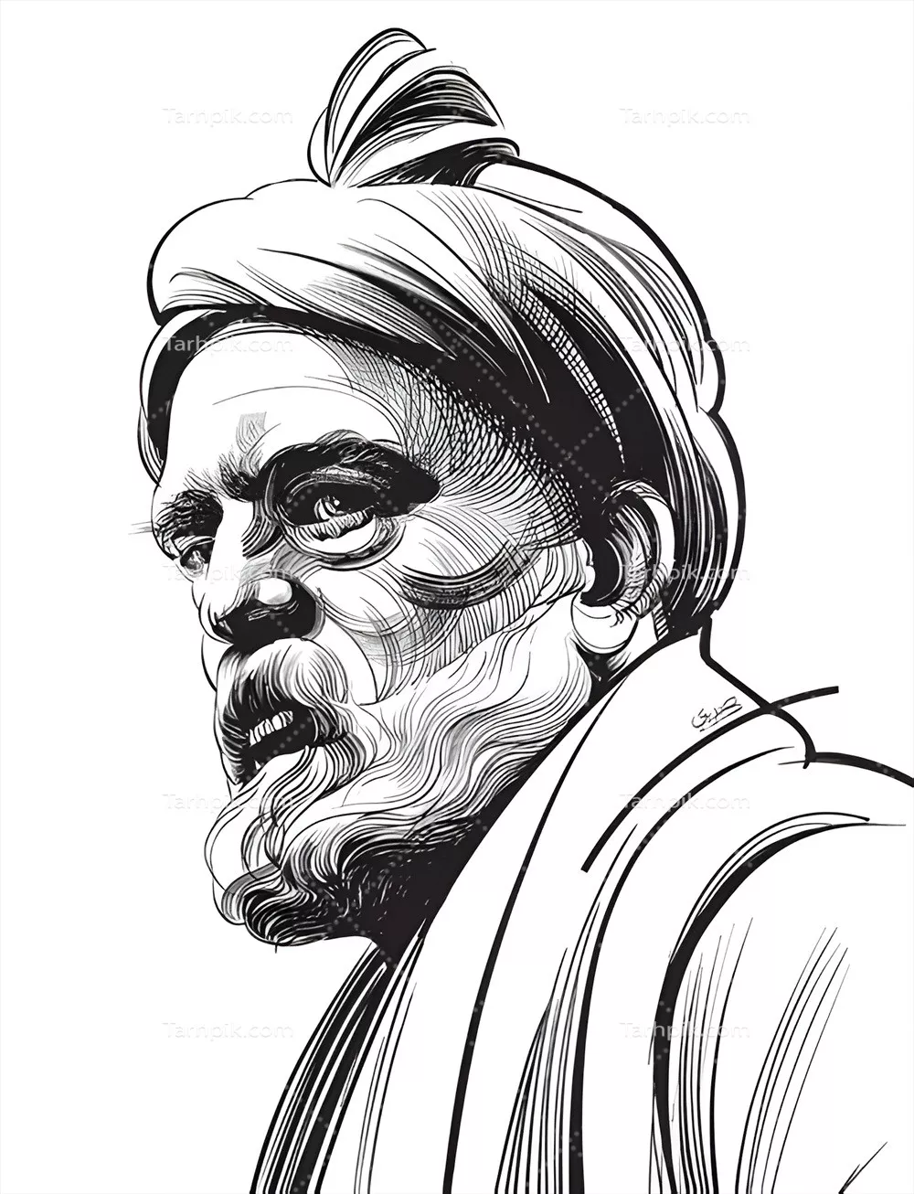 عکس ابولقاسم فردوسی، شاعری بزرگ و مؤلف اثر پرآوازه شاهنامه در ادبیات فارسی