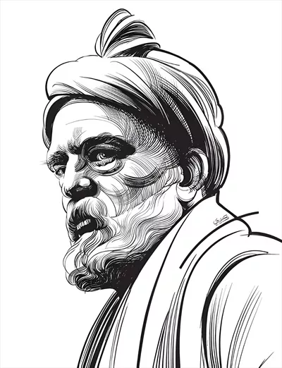 عکس ابولقاسم فردوسی، شاعری بزرگ و مؤلف اثر پرآوازه شاهنامه در ادبیات فارسی