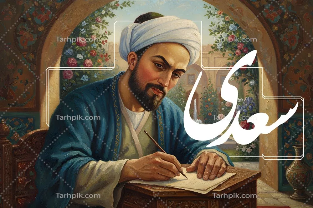 عکس سعدی: شاعر بزرگ ایرانی و آثار امیدبخش او در ادبیات فارسی