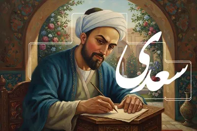 عکس سعدی: شاعر بزرگ ایرانی و آثار امیدبخش او در ادبیات فارسی