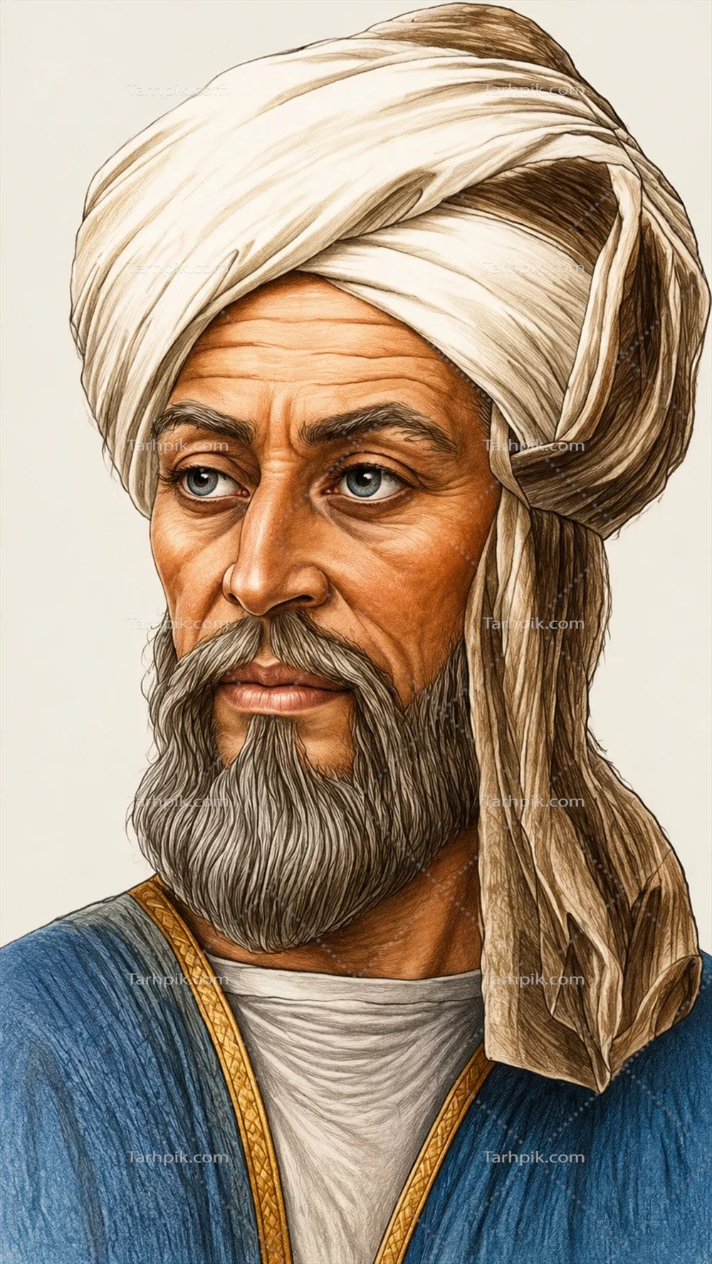 عکس بازسازی شده چهره خوارزمی