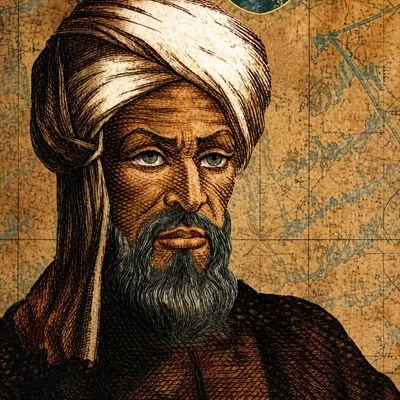 عکس قدیمی با کیفیت خوارزمی راضیدان، فیلسوف و ستاره شناس