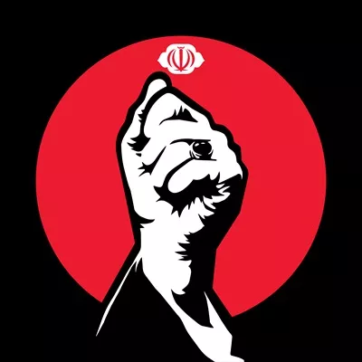عکس دست رهبر شهید ایران با تم قرمز