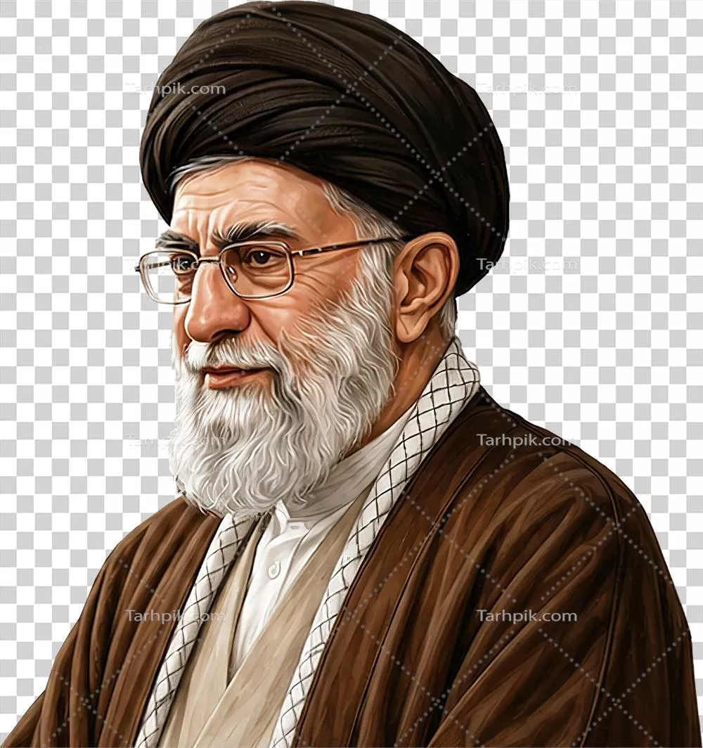 عکس دوربری عکس با پس‌زمینه شفاف سید علی خامنه‌ای با کیفیت بالا و وضوح بالا