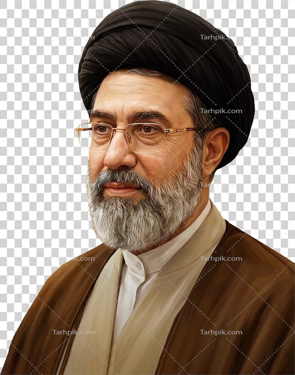 عکس دوربری تصویر سید مجتبی خامنه‌ای با پس‌زمینه شفاف