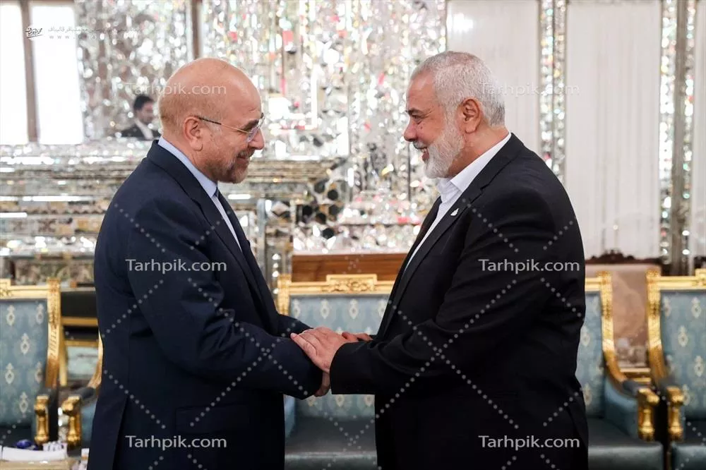 عکس دیدار دکتر محمد باقر قالیباف و شهید اسماعیل هنیه