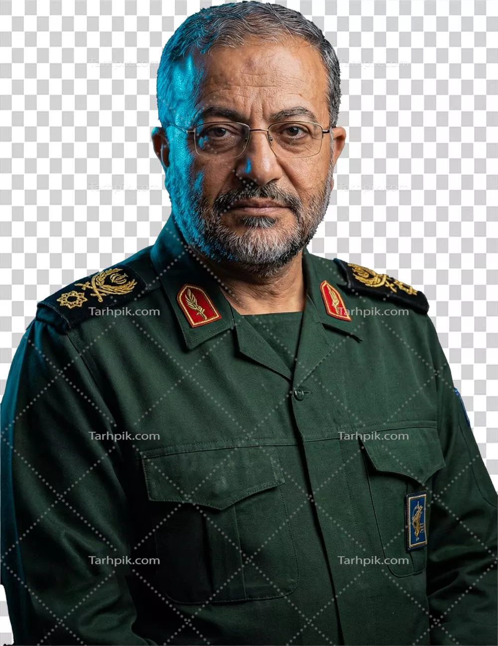 عکس دوربری شهید غلامرضا سلیمانی