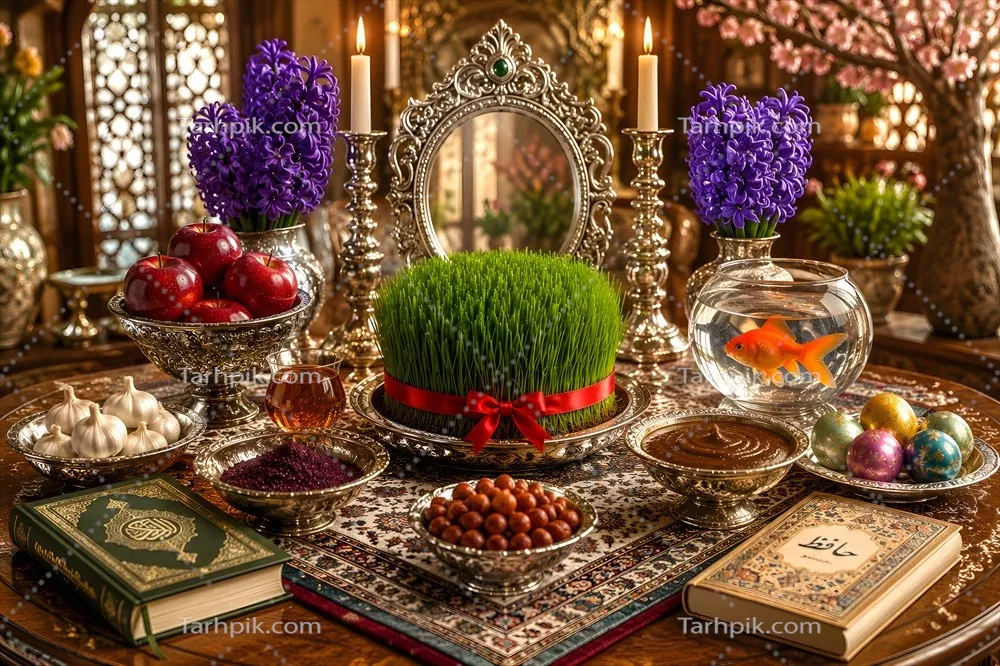 عکس سفره هفت سین و آثار فرهنگی آن در نوروز ایرانیان