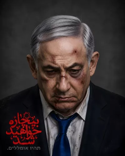 عکس پوسترنتانیاهو با متن بیچاره خواهید شد
