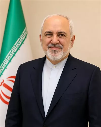 عکس دکتر ظریف کنار پرچم ایران