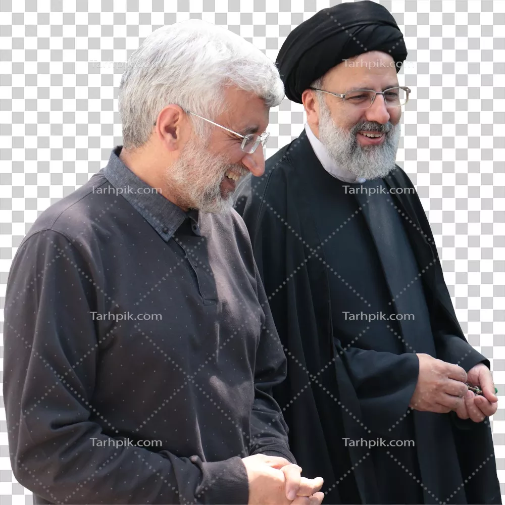 عکس دوربری سعید جلیلی و ابراهیم رئیسی بدون پس زمینه برای استفاده در رسانه