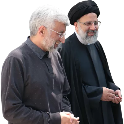 عکس دوربری سعید جلیلی و ابراهیم رئیسی بدون پس زمینه برای استفاده در رسانه