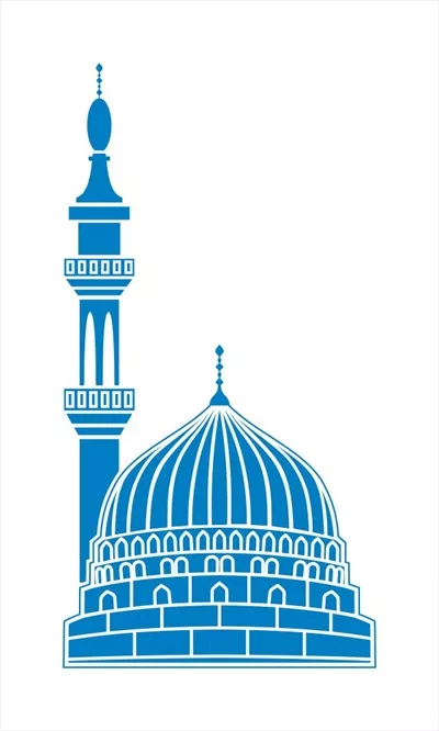 وکتور مسجد پیامبر برای برش لیزری و طراحی مذهبی