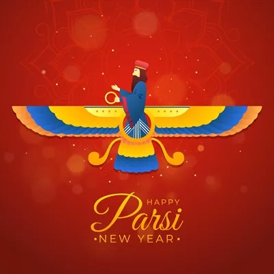 وکتور تصویرسازی گرادیانت سال نو پارسی با طراحی هنری و مدرن