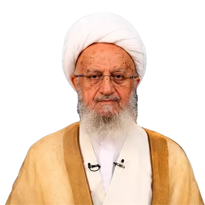 عکس آیت الله مکارم شیرازی بدون پس زمینه برای استفاده در طراحی گرافیکی