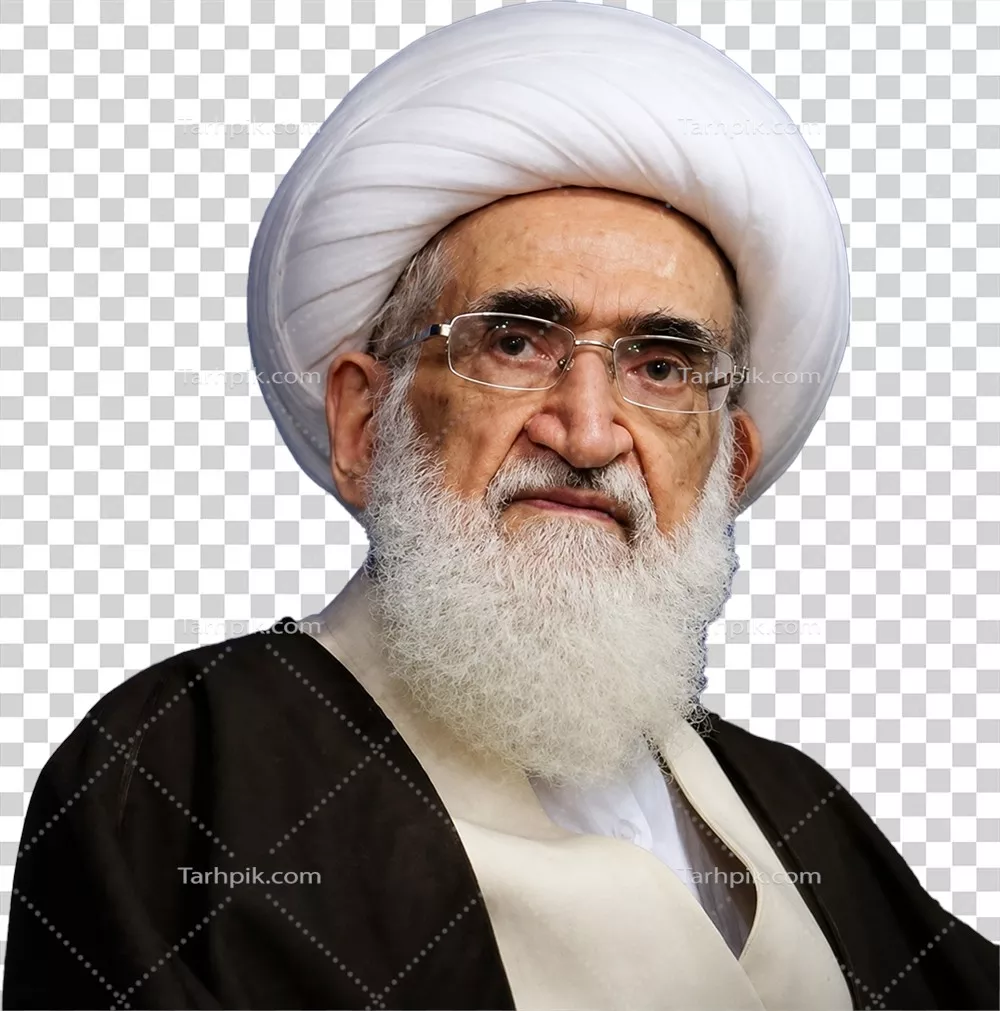 عکس آیت الله نوری همدانی بدون بکگراند برای استفاده در طراحی گرافیکی