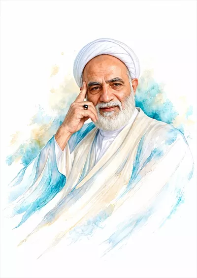 عکس حاج آقا قرائتی گرافیکی