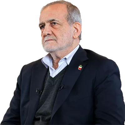 عکس دکتر پزشکیان بدون پس زمینه در یک تصویر رسمی
