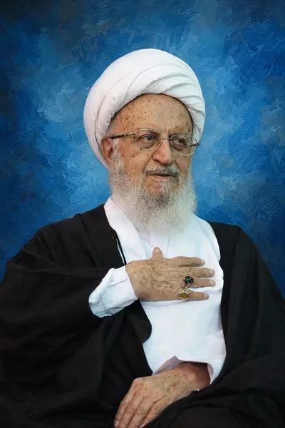 عکس عکس با کیفیت آیت الله مکارم و شخصیت برجسته