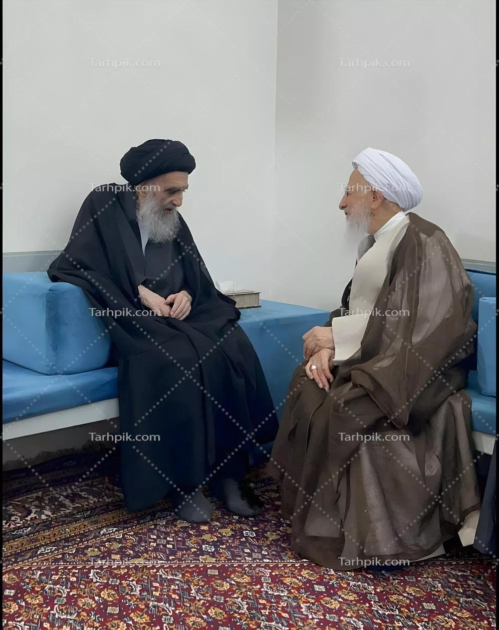 عکس دیدار آیت الله سیستانی و جوادی آملی