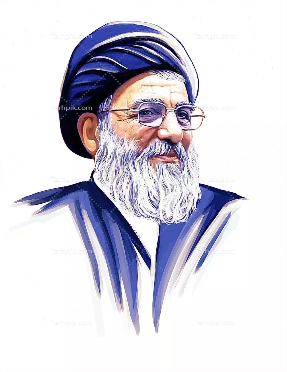 عکس گرافیکی از مرحوم آیت الله شاهرودی با کیفیت بالا و جذابیت ویژه