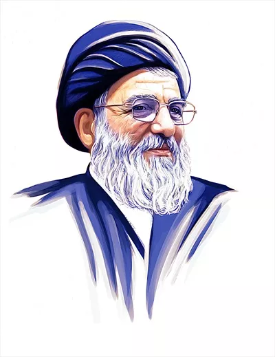 عکس گرافیکی از مرحوم آیت الله شاهرودی با کیفیت بالا و جذابیت ویژه