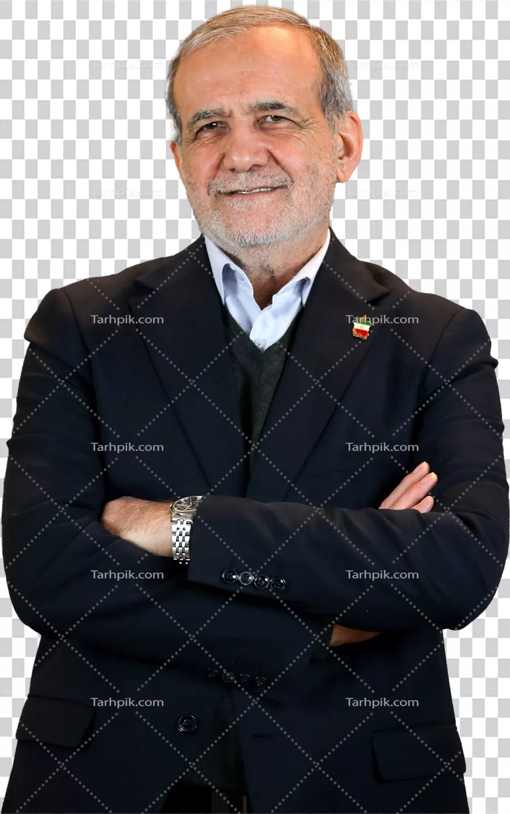 عکس دوربری تصویری از مسعود پزشکیان بدون پس زمینه و با کیفیت عالی