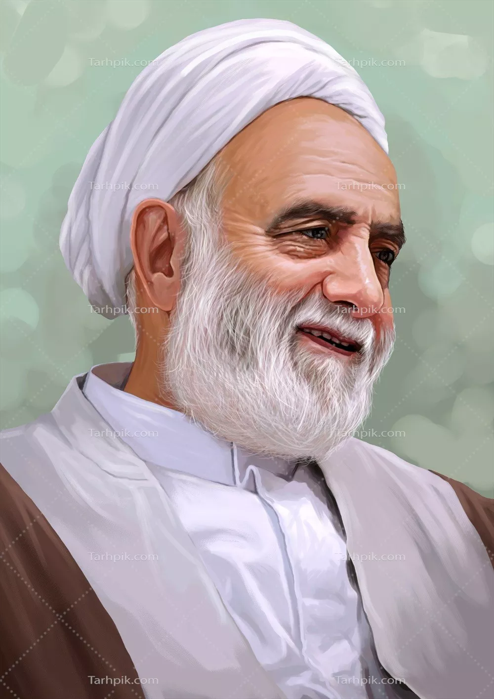 عکس پوستر نقاشی استاد قرائتی با کیفیت بالا و جذابیت خاص