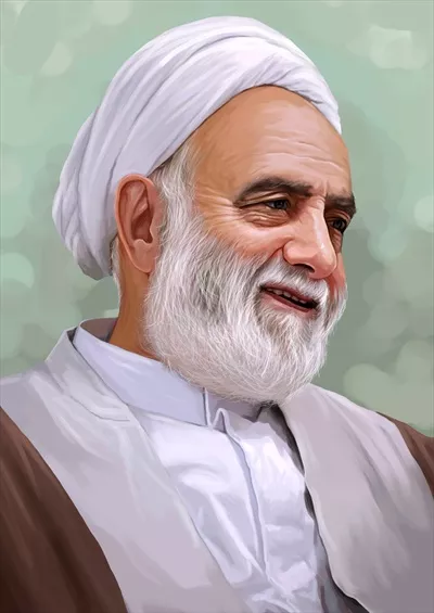 عکس پوستر نقاشی استاد قرائتی با کیفیت بالا و جذابیت خاص