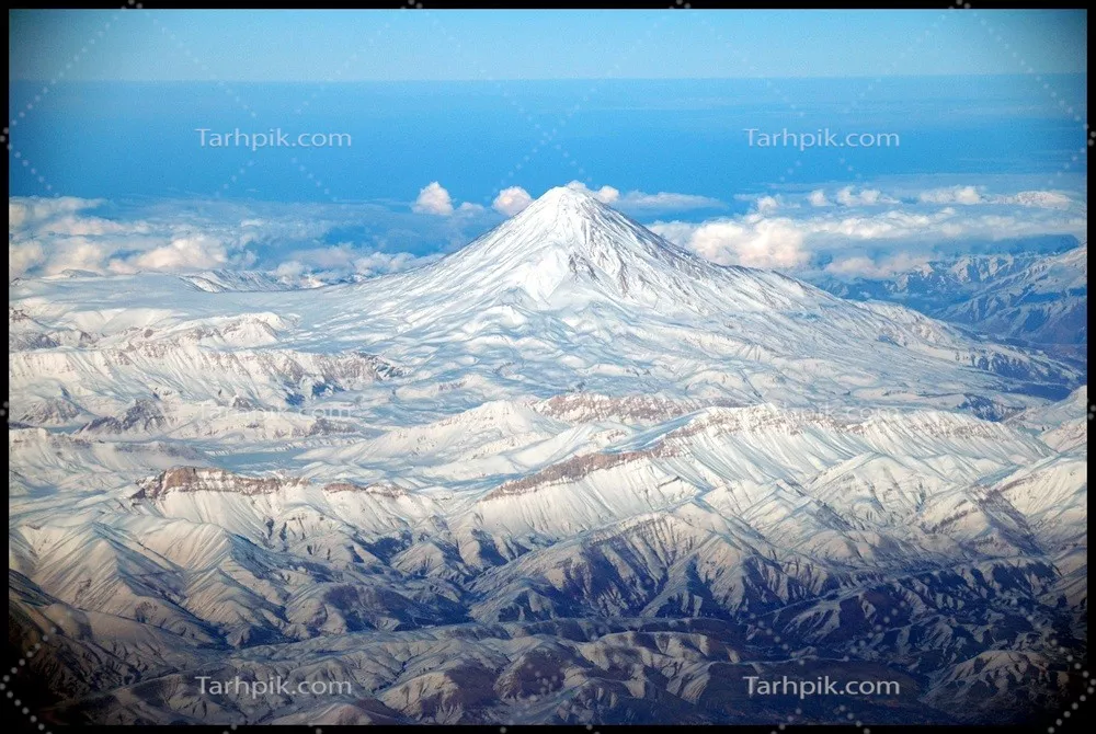 عکس کوه دماوند پوشیده از برف و زیبایی های زمستانی آن