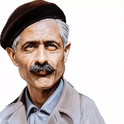 عکس جلال آل احمد با پس زمینه سفید و ساده