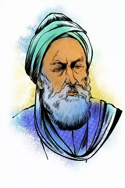 عکس نقاشی ابوالوفای بوزجانی با کیفیت و زیبایی آن