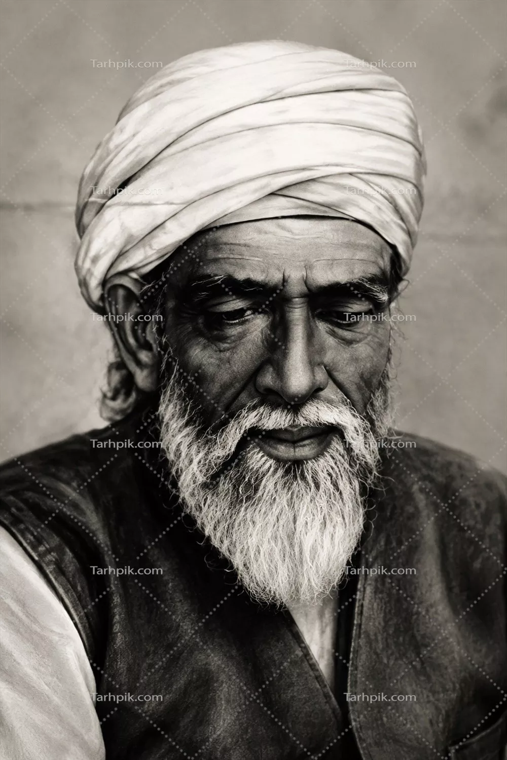 عکس نقاشی ابوالوفای بوزجانی سیاه و سفید