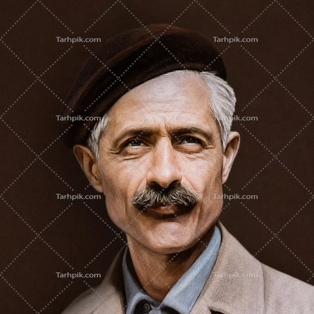 عکس نقاشی جلال آل احمد با کیفیت بالا